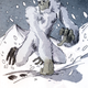 Ilustración del Yeti de Philippe Temería. Wikimedia Commons